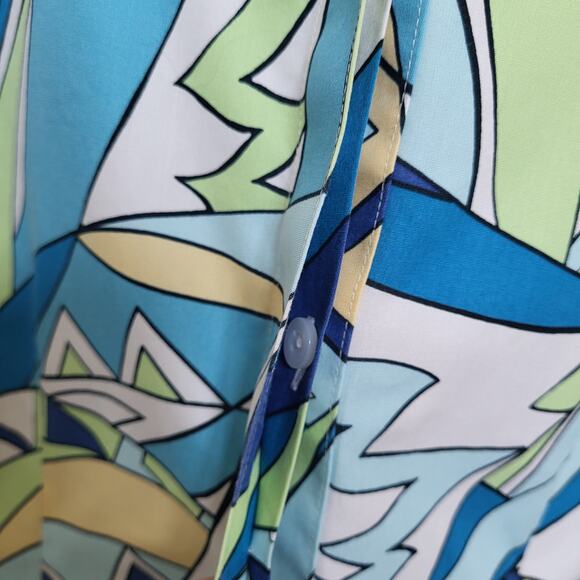 Chicos Womens Shirt Size Medium Chicos 1 Spring Summer Colorful Resort Casual - Picture 5 of 14